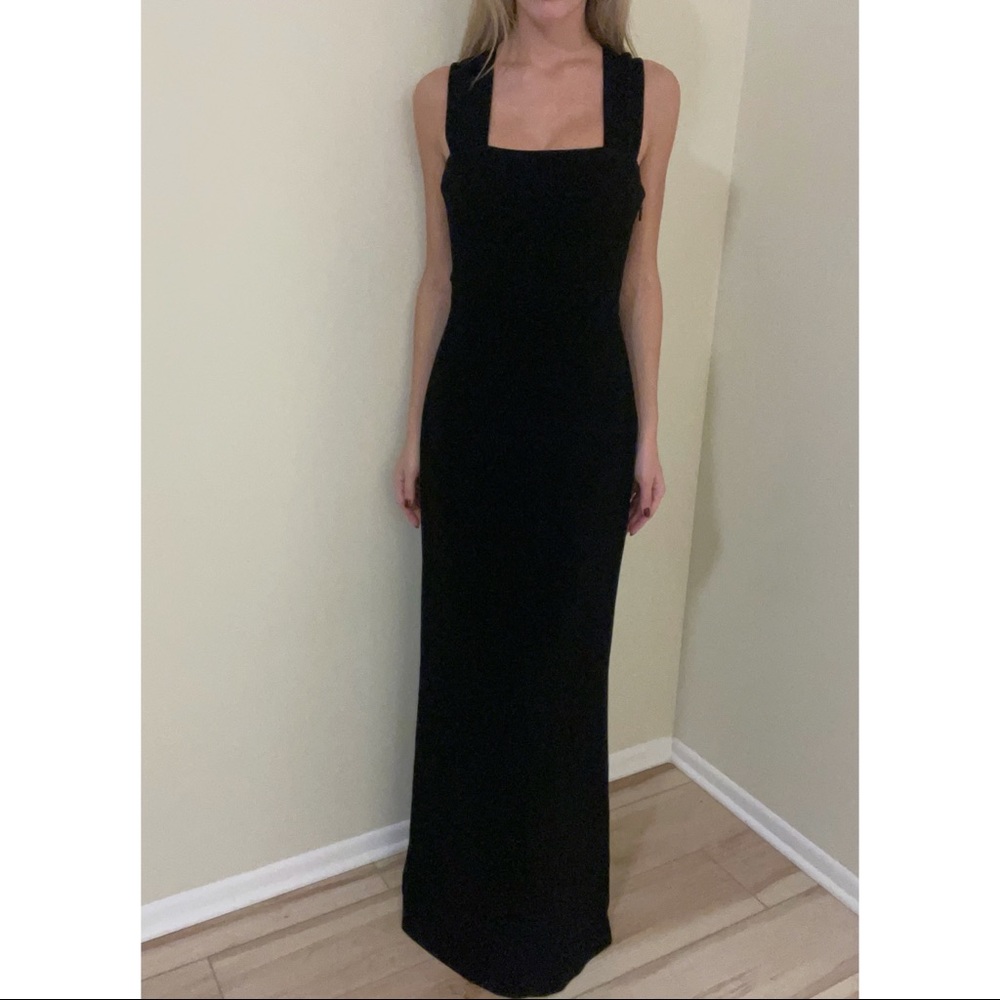 BCBG MAXAZRIA BLACK DRESS SIZE 0 EVENING GOWN